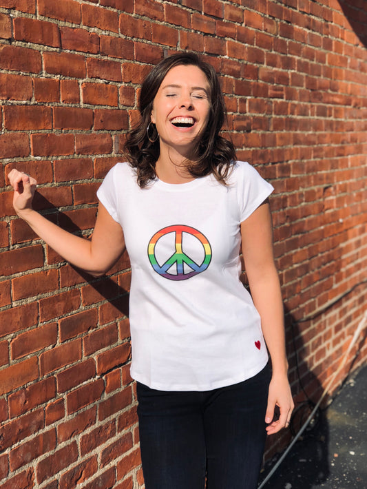 Rainbow Peace Sign T-shirt